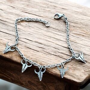 🆕 Cow Skull Anklet Stainless Steel